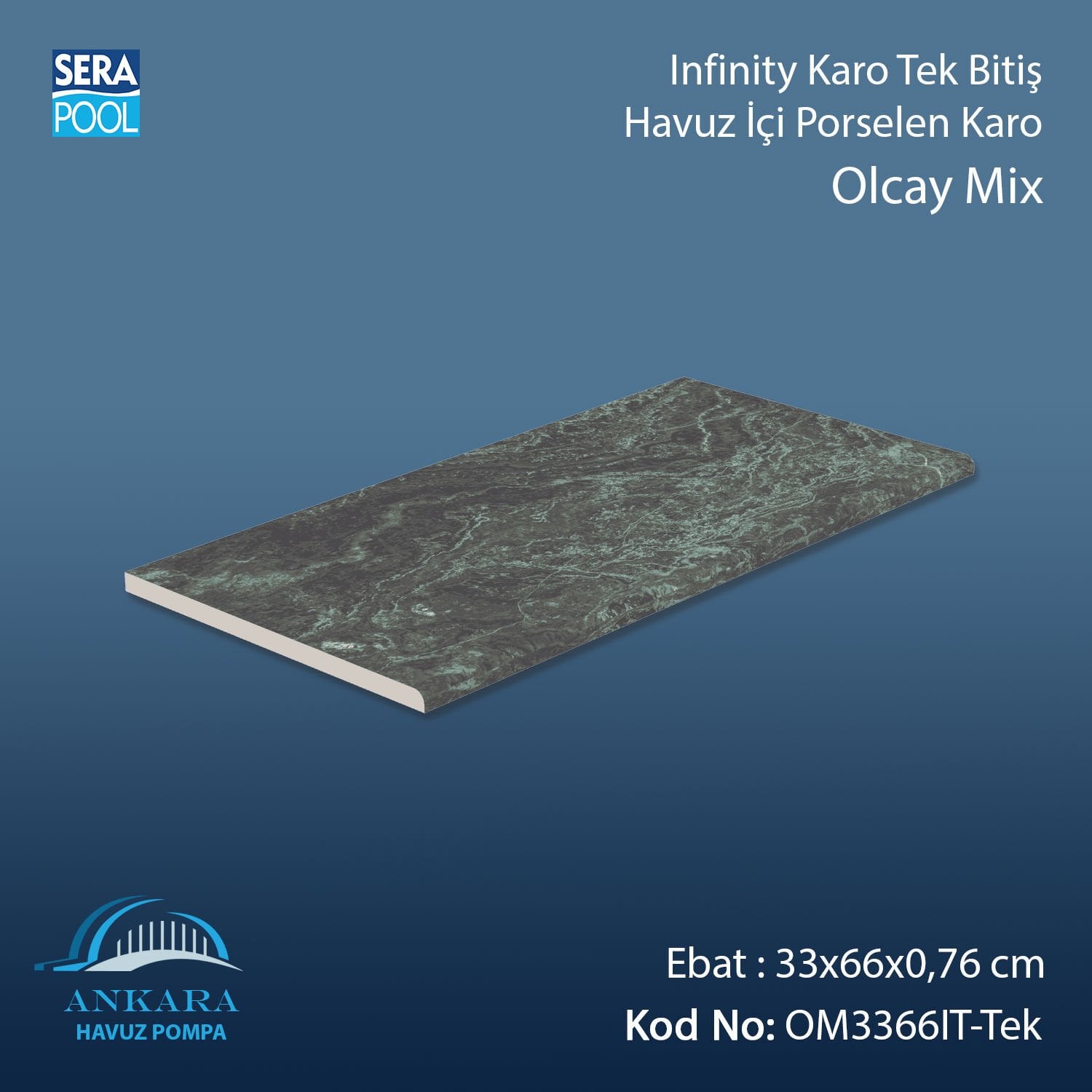 Olcay Mix 33x66x0,76 cm Infinity Kaymaz Karo Tek Bitiş
