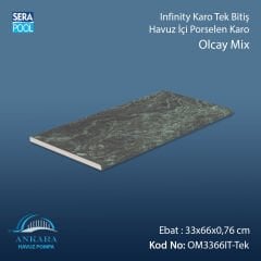 Olcay Mix 33x66x0,76 cm Infinity Kaymaz Karo Tek Bitiş