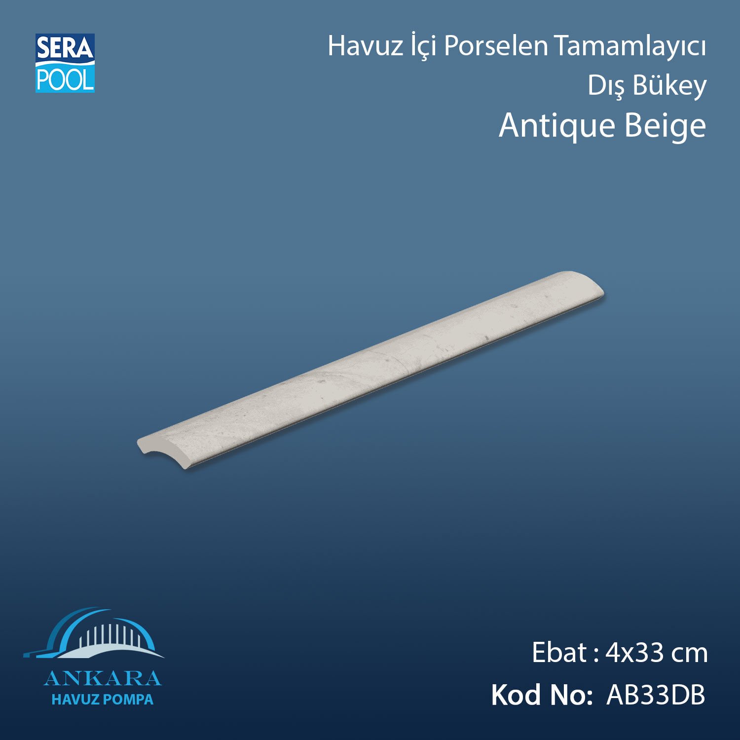 Antique Beige 4x33 cm Dış Bükey