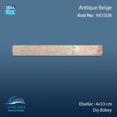 Antique Beige 4x33 cm Dış Bükey