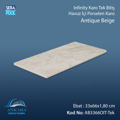 Antique Beige 33x66x1,80 cm Infinity Kaymaz Karo Tek Bitiş