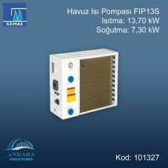 Havuz Isı Pompası FIP13S - Isıtma:13,70kW-Soğutma:7,30kW