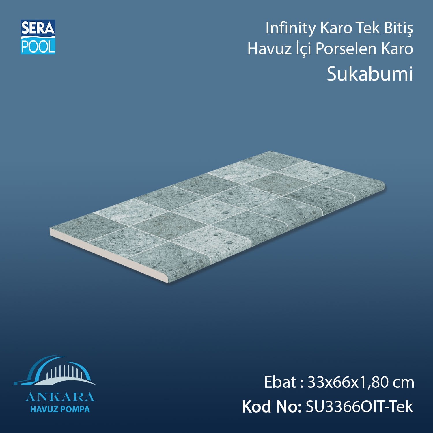 Sukabumi 33x66x1,80 cm Infinity Kaymaz Karo Tek Bitiş