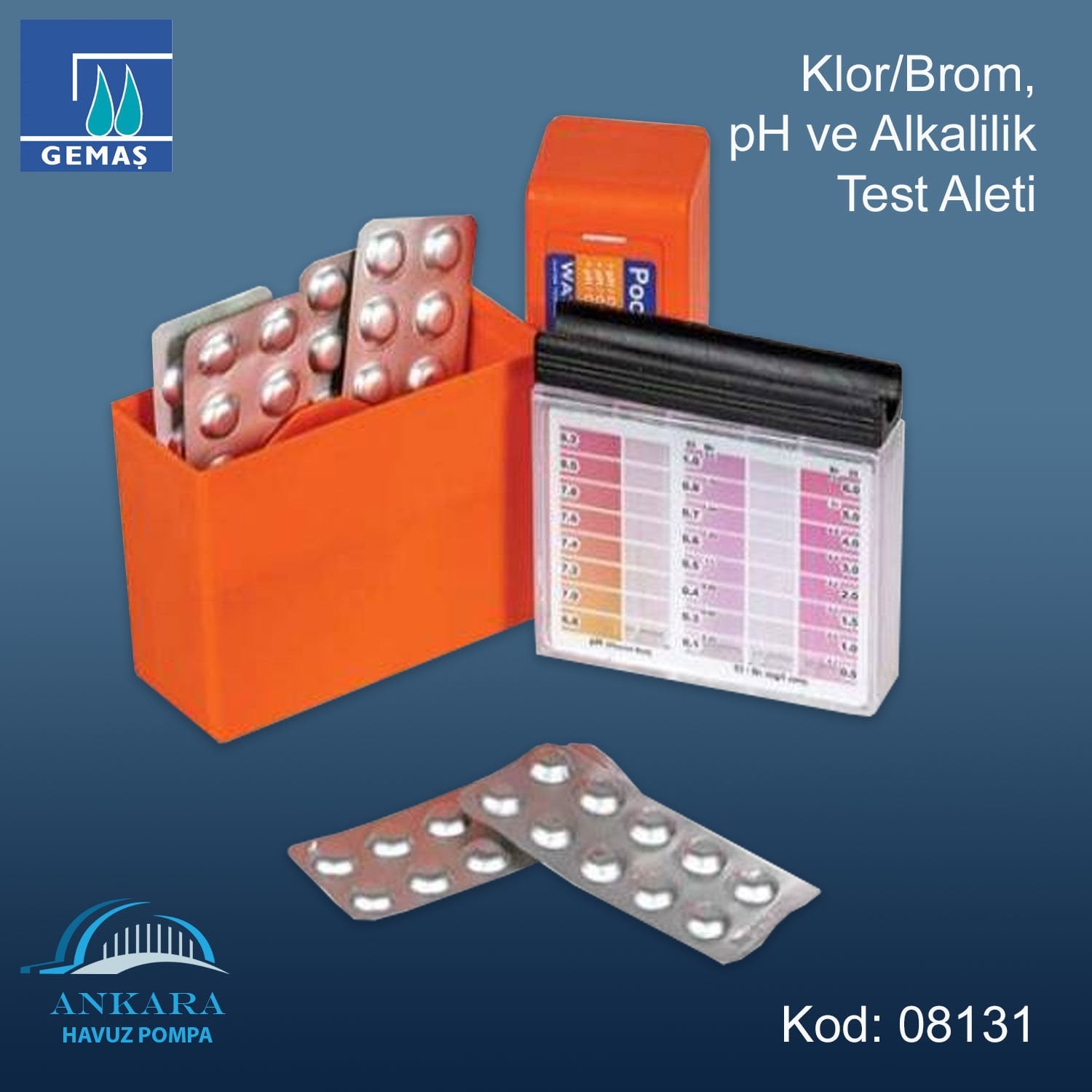 Klor, Brom, pH ve Alkaliklik Test Aleti