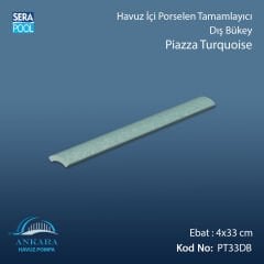 Piazza Turquoise 4x33 cm Dış Bükey