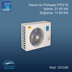 Havuz Isı Pompası FIP21S - Isıtma:21,40kW-Soğutma:11,60kW