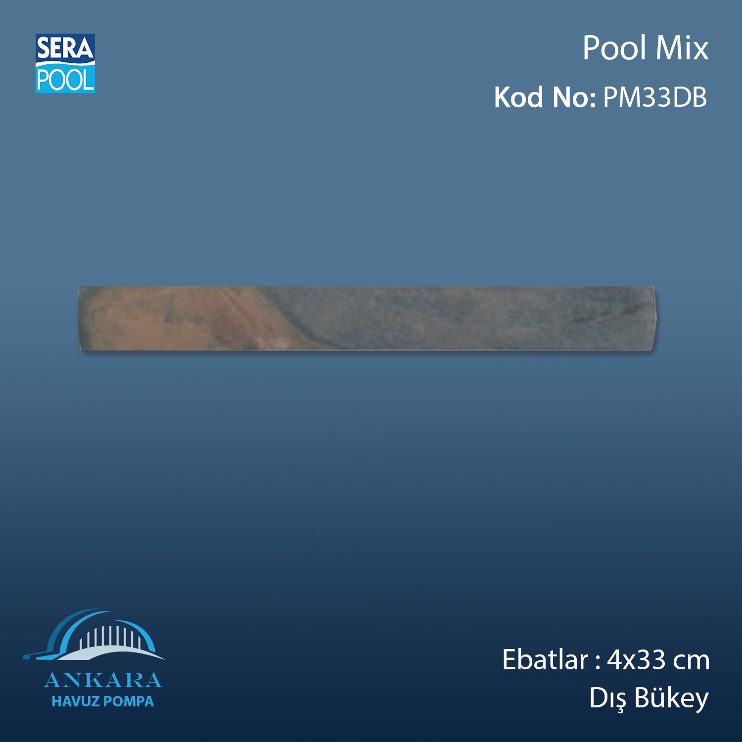 Pool Mix 4x33 cm Dış Bükey