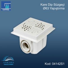 Kare Dip Süzgeci - Kare Dip Süzgeci Ø 63 Yapıştırma