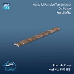 Fossil Mix 4x33 cm Dış Bükey