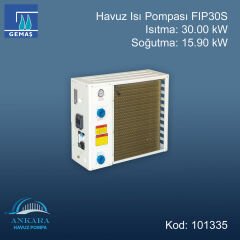 Havuz Isı Pompası FIP30S - Isıtma:30,00kW-Soğutma:15,90kW