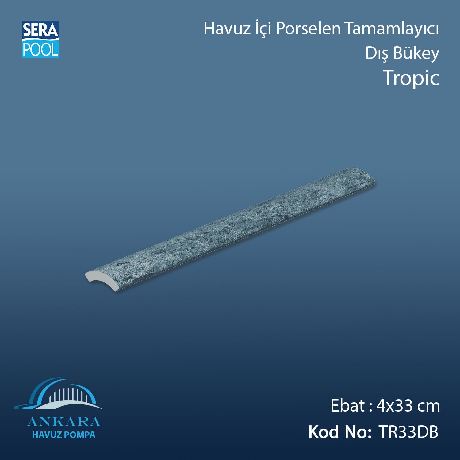 Tropic 4x33 cm Dış Bükey
