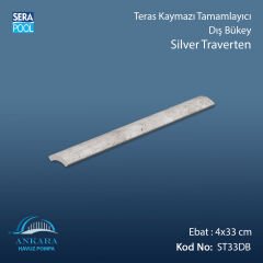 Silver Traverten 4x33 cm Dış Bükey