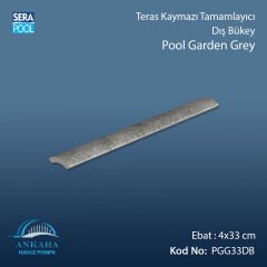 Pool Garden Grey 4x33 cm Dış Bükey