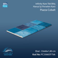 Piazza Cobalt 33x66x1,80 cm Infinity Kaymaz Karo Tek Bitiş