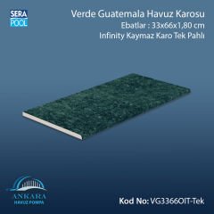 Verde Guatemala 33x66x1,80 cm Infinity Kaymaz Karo Tek Pahlı