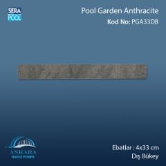 Pool Garden Anthracite 4x33 cm Dış Bükey