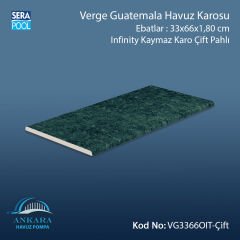 Verde Guatemala 33x66x1,80 cm Infinity Kaymaz Karo Çift Pahlı