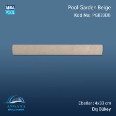 Pool Garden Beige 4x33 cm Dış Bükey