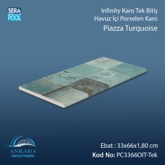 Piazza Turquoise 33x66x1,80 cm Infinity Kaymaz Karo Tek Bitiş