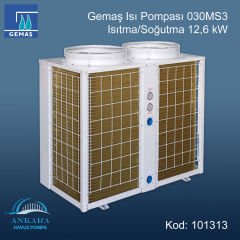 GEMAŞ Isı Pompası. 030MS3 - Isıtma/Soğutma 12,6 kW