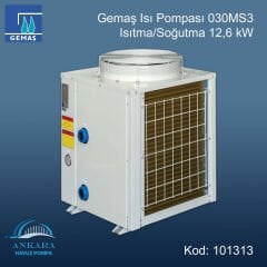 GEMAŞ Isı Pompası. 030MS3 - Isıtma/Soğutma 12,6 kW