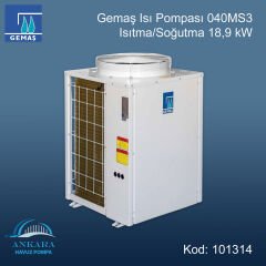 GEMAŞ Isı Pompası. 040MS3 - Isıtma/Soğutma 18,9 kW