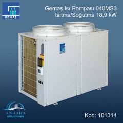 GEMAŞ Isı Pompası. 040MS3 - Isıtma/Soğutma 18,9 kW