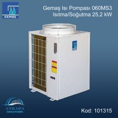 GEMAŞ Isı Pompası. 060MS3 - Isıtma/Soğutma 25,2 kW