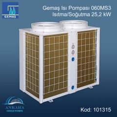 GEMAŞ Isı Pompası. 060MS3 - Isıtma/Soğutma 25,2 kW