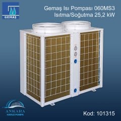 GEMAŞ Isı Pompası. 060MS3 - Isıtma/Soğutma 25,2 kW