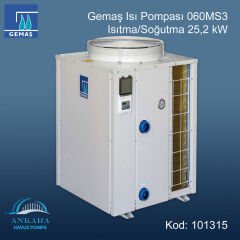 GEMAŞ Isı Pompası. 060MS3 - Isıtma/Soğutma 25,2 kW