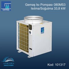 GEMAŞ Isı Pompası. 080MS3 - Isıtma/Soğutma 33,8 kW