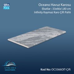 Oceano 33x66x1,80 cm Infinity Kaymaz Karo Çift Pahlı
