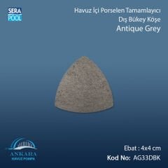 Antique Grey 4x4 cm Dış Bükey Köşe