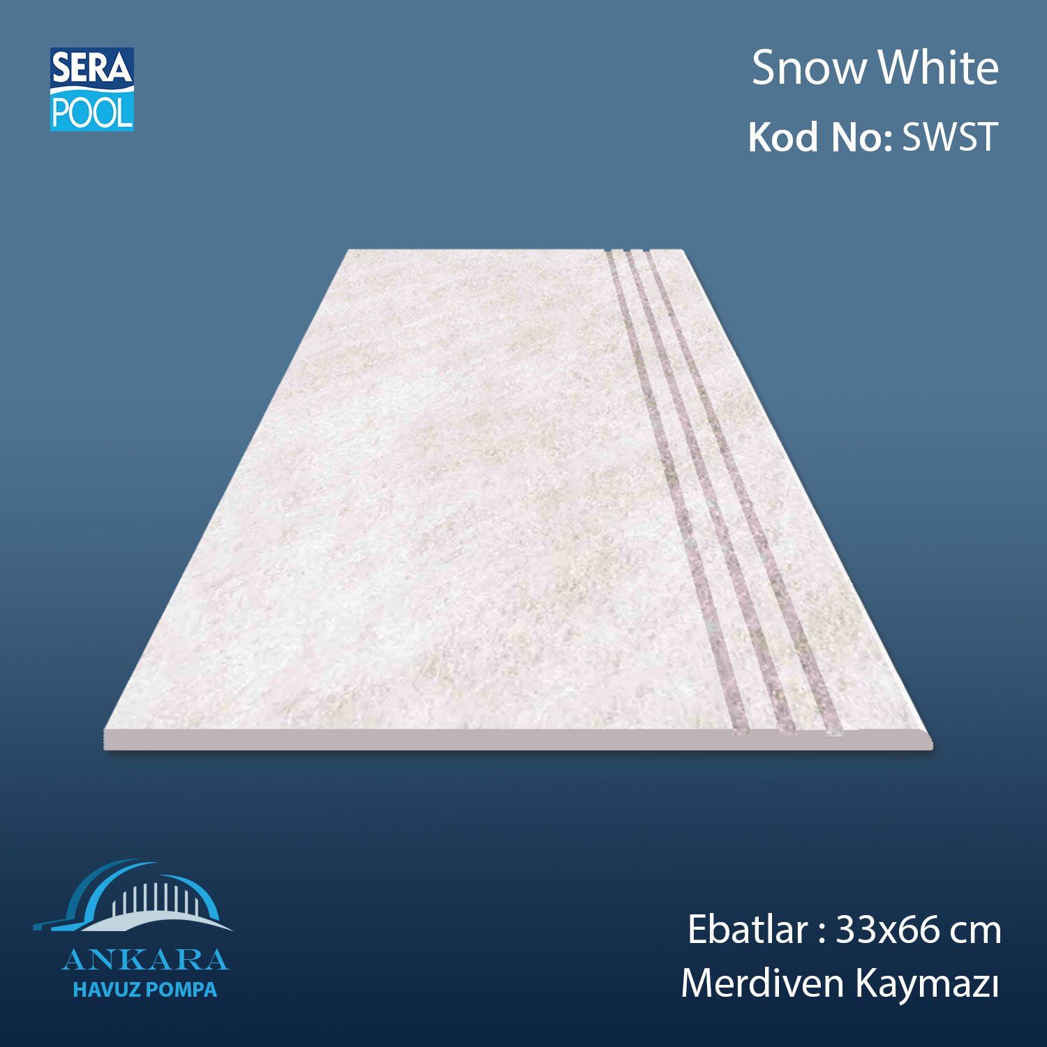 Snow White 33x66x1,80 cm Merdiven Kaymazı