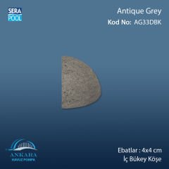 Antique Grey 4x4 cm Dış Bükey Köşe