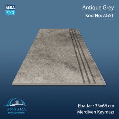 Antique Grey 33x66x1,80 cm Merdiven Kaymazı
