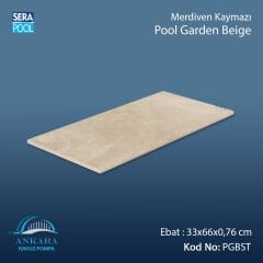 Pool Garden Beige 33x66x0,76 cm Merdiven Kaymazı