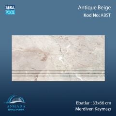 Antique Beige 33x66x1,80 cm Merdiven Kaymazı