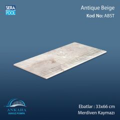 Antique Beige 33x66x1,80 cm Merdiven Kaymazı