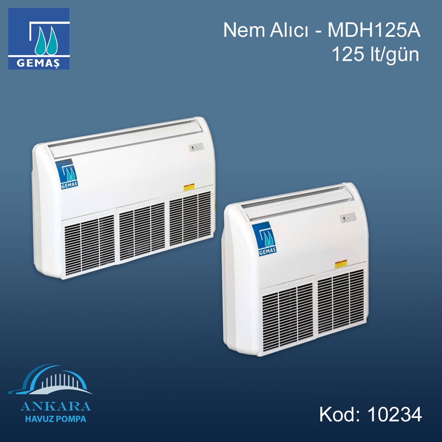 Gemaş Nem Alıcı - MDH125A / 125lt/gün