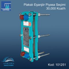 Gemaş Plakalı Eşanjör Piyasa Seçimi 30,000 Kcal/h