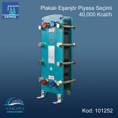 Gemaş Plakalı Eşanjör Piyasa Seçimi 40,000 Kcal/h