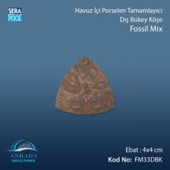 Fossil Mix 4x4 cm Dış Bükey Köşe