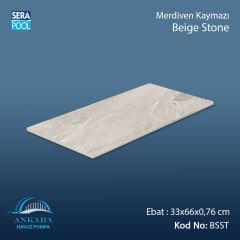 Beige Stone 33x66x0,76 cm Merdiven Kaymazı