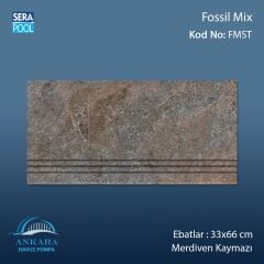 Fossil Mix 33x66x1,80 cm Merdiven Kaymazı