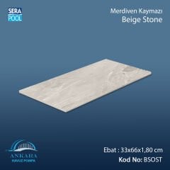 Beige Stone 33x66x1,80 cm Merdiven Kaymazı