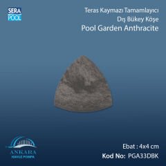 Pool Garden Anthracite 4x4 cm Dış Bükey Köşe