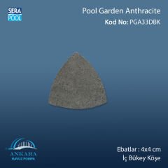 Pool Garden Anthracite 4x4 cm Dış Bükey Köşe