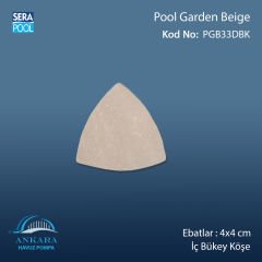 Pool Garden Beige 4x4 cm Dış Bükey Köşe